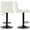 White, variant on Set of 2 PU Leather Bar Stools with Large 41.5cm Base, Swivel Counter Height Barstools with Back and Footrest, Height Adjustable Armless Kitchen Island Stool Dining Chair
