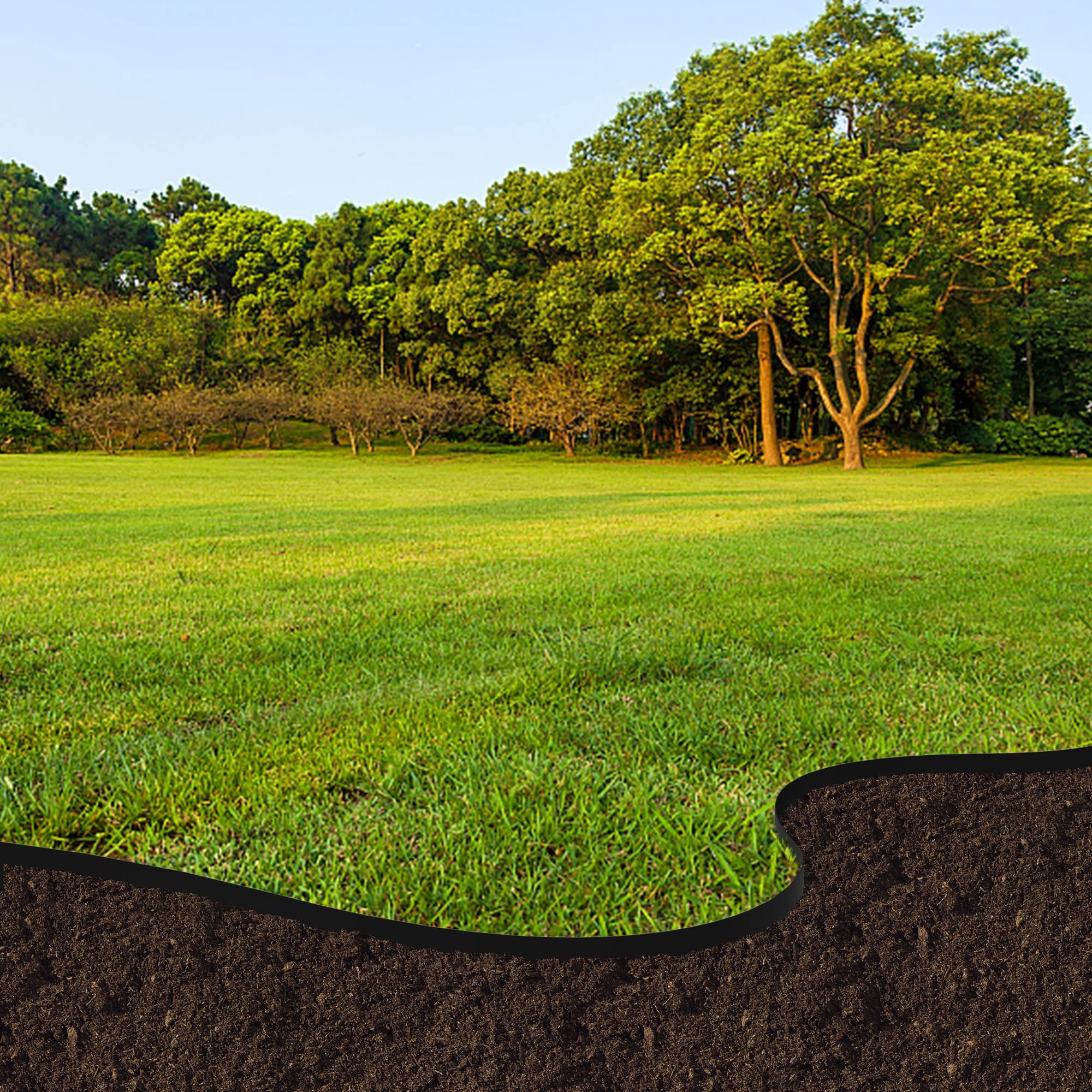 Ebaokuup 30 ft Landscape Edging Coil, 5 inch Depth Flexible Weed Barrier for Garden