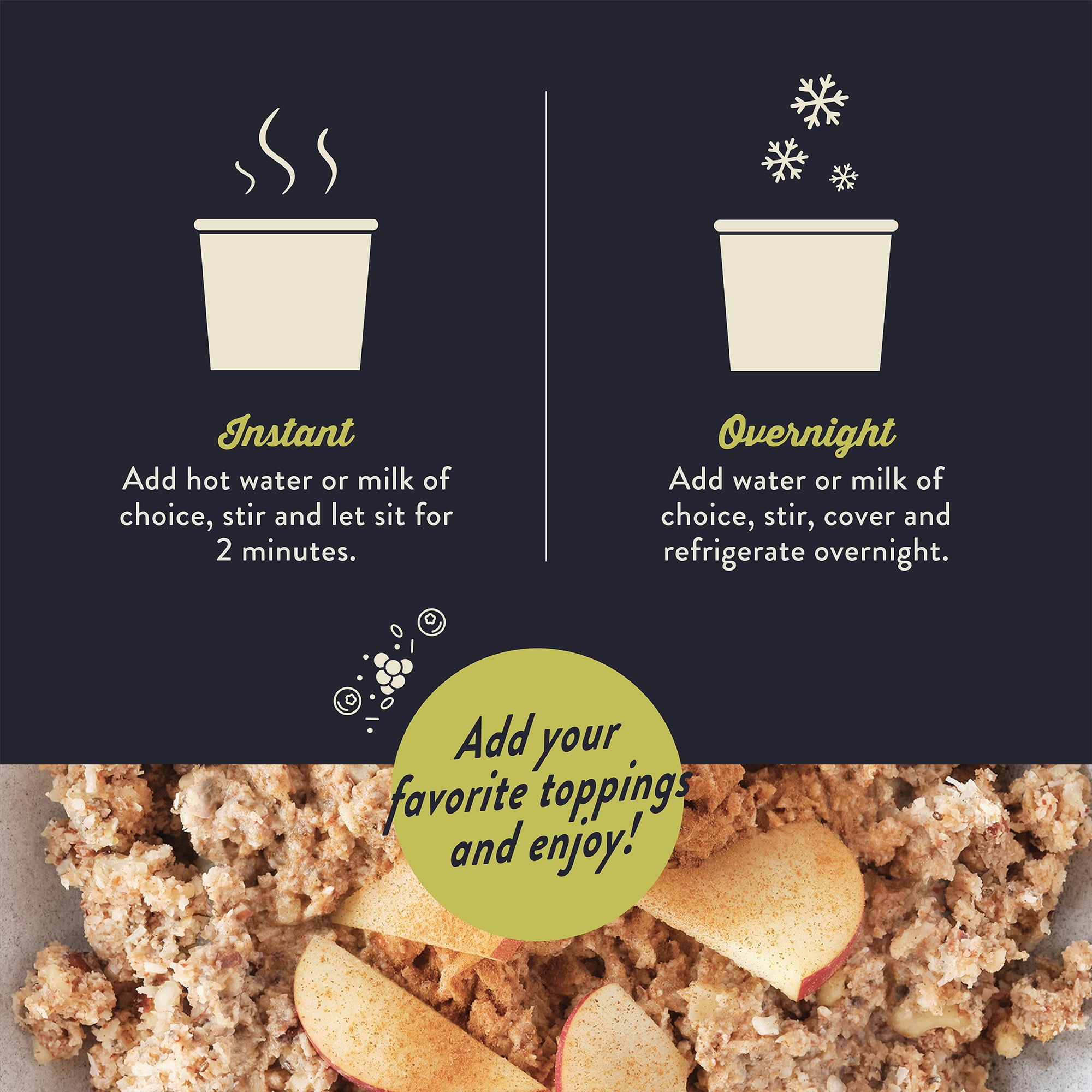 Wella Grain Free Cereal Oatmeal Alternative – Organic Cereal, Vegan High Protein Gluten Free Superfood – Paleo Plant-Based Non-GMO – Low in Net Carbs – Single-Serve 1.6 oz. Cup (Apple Cinnamon)
