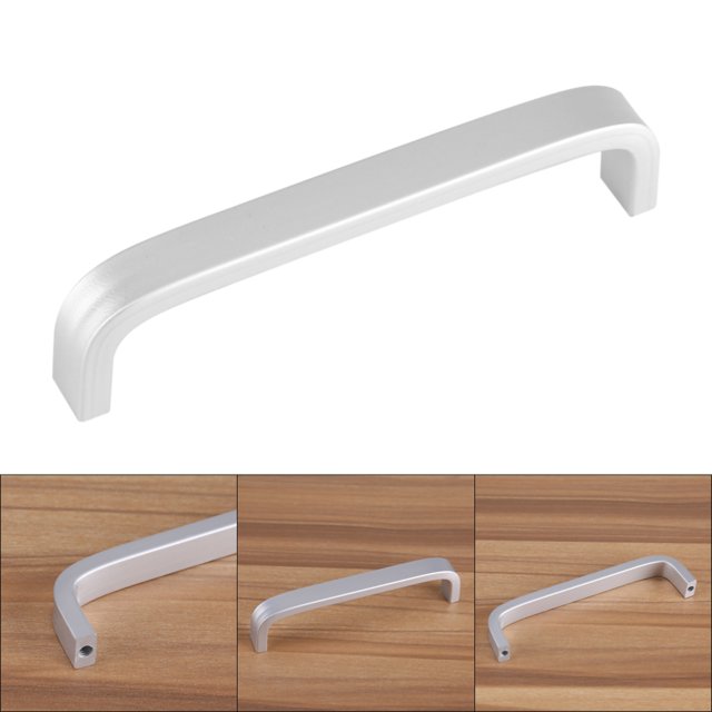 Aluminum Alloy Cabinet Handle Matte Silver Drawer Pull Hardware Accessories For Kitchen And Bathroom Cabinets Cupboard