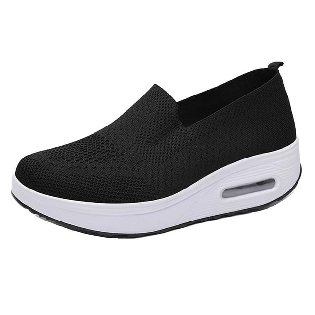 Chaussure de Marche Décontractée en Maille Pailletée avec Strass pour Femmes, Respirante, Antidérapante et Confortable