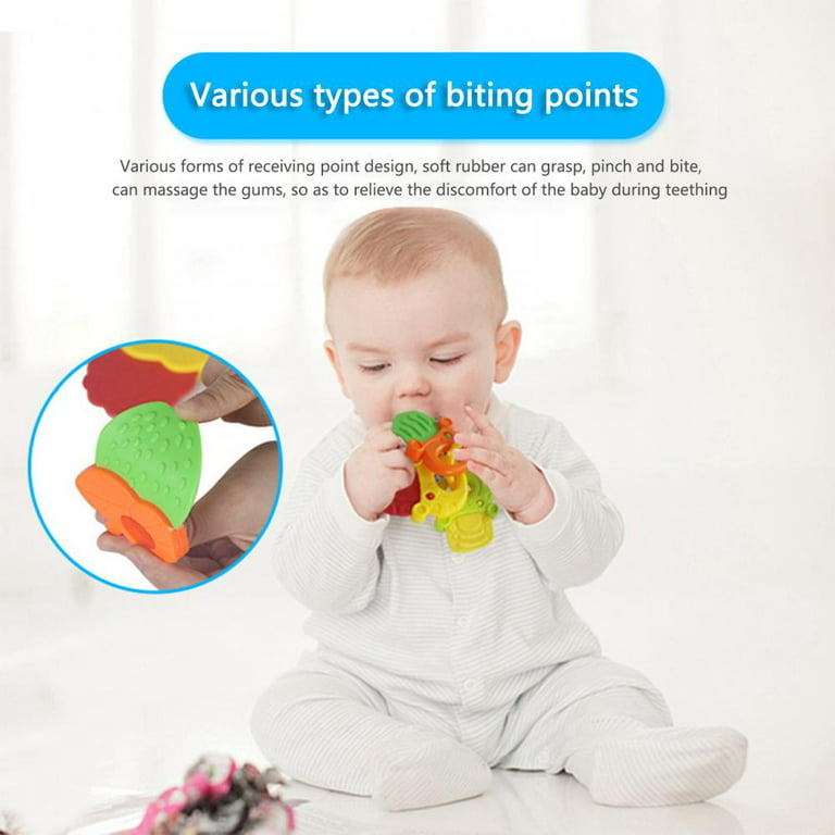 TOY Life 10PCS Baby Rattles Toys Teether Rattles- Rattle Teething Toys for  Babies- Grab Shaker and Spin Rattle for Babies - Baby Chew Toys for 0 3 6 9  12 Month Newborn Infant Baby 