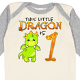 thumbnail image 4 of Inktastic Dragon 1st Birthday- Turning One Boys or Girls Long Sleeve Baby Bodysuit, 4 of 5