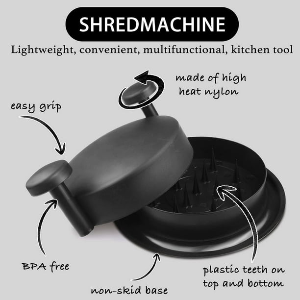 One Kitchen Chicken Shredder With Black Non-Slip Silicone Mat and E-Book -  Vegetable & Meat Shredder Tool - Manual Pork or Chicken Shredder Machine 