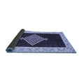 thumbnail image 2 of Ahgly Company Indoor Round Abstract Blue Modern Area Rugs, 3' Round, 2 of 4