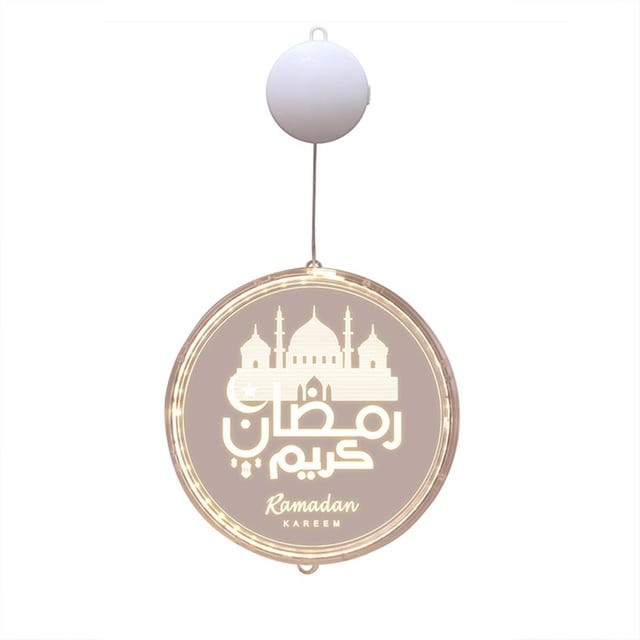 Luna Redonda Luz Eid Mubarak Decoración Islam Ramadán Decoración Islámica Fiesta Musulmana Decoración Ramadán Eid Decoración Para El Hogar Advancent HA024712-01