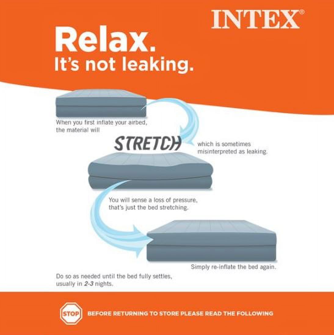 INTEX 15″ QUEEN ESSENTIAL REST DURA-BEAM DELUXE AIRBED MATTRESS WITH BUILT IN PUMP
