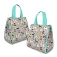 thumbnail image 2 of Cute Pitbull Terriers Dog and Flower Insulated Lunch Bag for Women & Adults,Large Portable Soft Cooler Lunch Bag,Thermal Food Storage Tote with Pearl Cotton,8.66L,8.75x5.75x9.5 Inch, 2 of 6