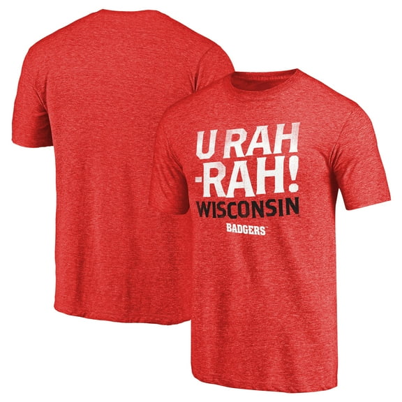 Men's Red Wisconsin Badgers Hometown Collection U Rah Tri-Blend T-Shirt