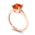 thumbnail image 2 of 2 ct Cushion Cut Simulated Red Diamond Solitaire Engagement Ring for Women in 18K Rose Gold, 2 of 5
