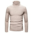 thumbnail image 1 of Dvkptbk Chandail à Col Roulé Uni pour Homme, Chandail Extensible à Haute Élasticité, Chandail de Base, Mode Décontractée, Tricot, Chandail à Manches Longues, 1 of 1