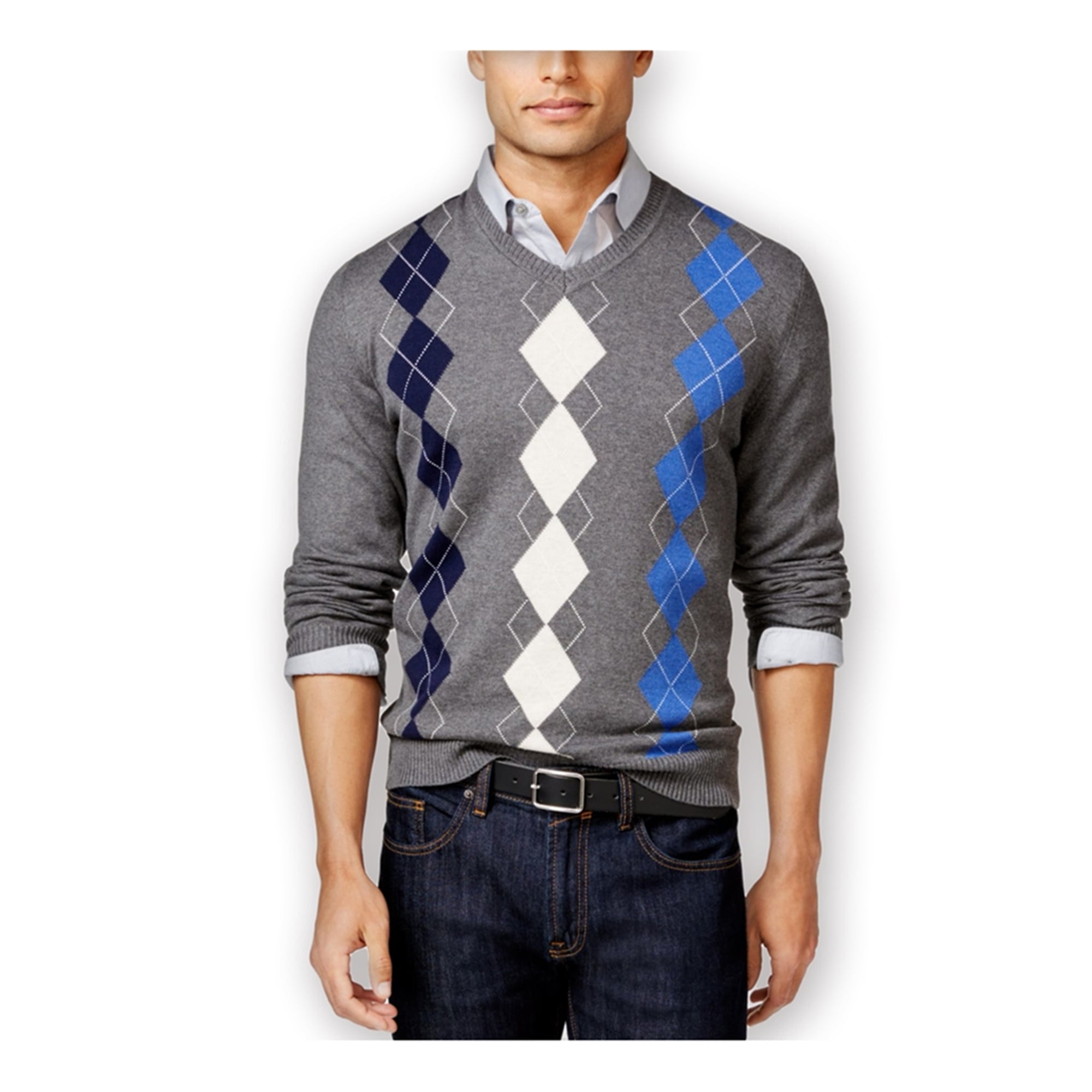 argyle sweater with collar