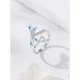 thumbnail image 3 of Dorunmo Dragonfly Toe Ring for Women 925 Sterling Silver Cyan Dragonfly Open Rings Adjustable Toe Ring for Women Christmas Jewelry Gift, 3 of 6
