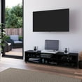 thumbnail image 6 of CorLiving Hollywood 3-Shelf Engineered Wood TV Stand for TVs up to 85" in Black, 6 of 9