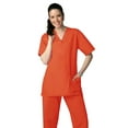 thumbnail image 2 of Adar Universal Unisex Scrubs - Unisex Drawstring Scrub Set - 701 - Mandarin Orange - XL, 2 of 5