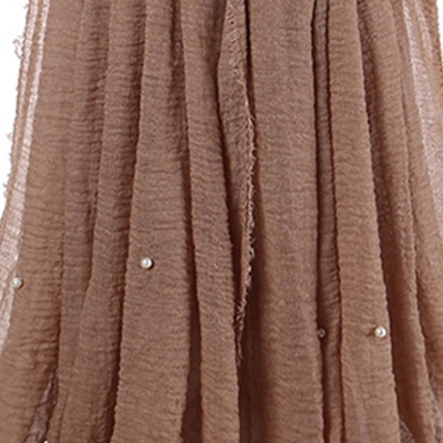 Grande Taille 95X180CM Foulard Hijab Maxi Froissée à la Mode pour Femmes Musulmanes Islam