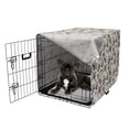 thumbnail image 5 of Olive Dog Crate Cover, Digitally Generated Hand Drawn Style Botanical Blossoms, Easy to Use Pet Kennel Cover Small Dogs Puppies Kittens, 7 Sizes, Quartz Taupe, by Ambesonne, 5 of 6