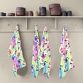 thumbnail image 5 of Dreamtimes Florals with Colorful Tie Dye Kitchen Towels Set of 1 Dishcloths Hand Towels Tea Towels Ultra Absorbent for Cleaning Washing Drying Dishes Tableware 28'' x 18'', 5 of 7