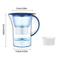 thumbnail image 2 of HmNPlay Glass,Bottle Long Life 10 Cup Large Water Filter Pitcher With 6 Filter 5X Times PFAS PFOA/PFOS Blue Water Filter, 2 of 8