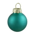 thumbnail image 4 of Northlight 24ct Shiny and Matte Teal Green Glass Ball Christmas Ornaments 1" (25mm), 4 of 4