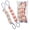 Pink/Grey, 2Pcs, variant on Éclat Long Stretch Back Loofah, Braided Mesh Shower Sponge with Rope Handles, Exfoliating Body Scrubber, Long Handle Bath Pouf for Deep Cleansing & Gentle Exfoliation (Pink/Green, 2Pcs)