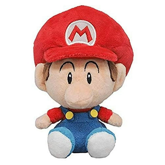 Little Buddy 1247 Super Mario All Star Collection Baby Mario Plush, 6"
