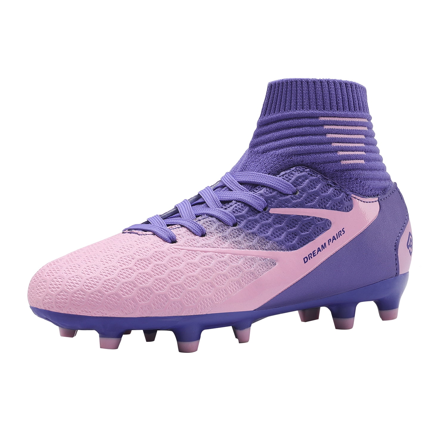 LEOCI Durable Soccer Shoes Kids Football Boots Boy and Girl Anti-Slip Child Light Soccer Cleats 