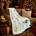 thumbnail image 3 of Whimsical Puppy Garden Cheerful Cartoon Design, Cozy Pet Portrait Pattern, Warm Flannel Blanket for Living Room and Bedroom, Dog Lovers Just Because Gift, Pet Lover Home Decor, 3 of 9