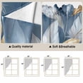 thumbnail image 3 of Modern Feather Kitchen Window Curtains, Swag Curtains Valance for Bedroom Living Room Bathroom, Aesthetics Gold White Blue Minimalist Rod Pocket Window Treatment Curtain Block Drapes 2 Panels 36"x36", 3 of 9