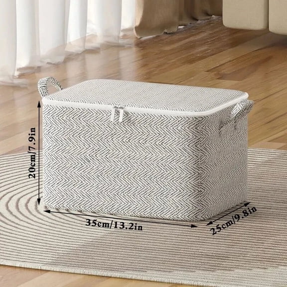 1PC Large Capacity Non-woven Storage Bag, Dustproof Wardrobe Organizer for Quilts, Clothes & Toys