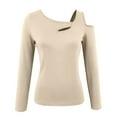 thumbnail image 5 of Haut de Couche de Base Ajusté à Manches Longues Thermique Automne Hiver pour Femmes, Confortable, Extensible, Tissu Doux, Tenue de Tous les Jours, 5 of 5