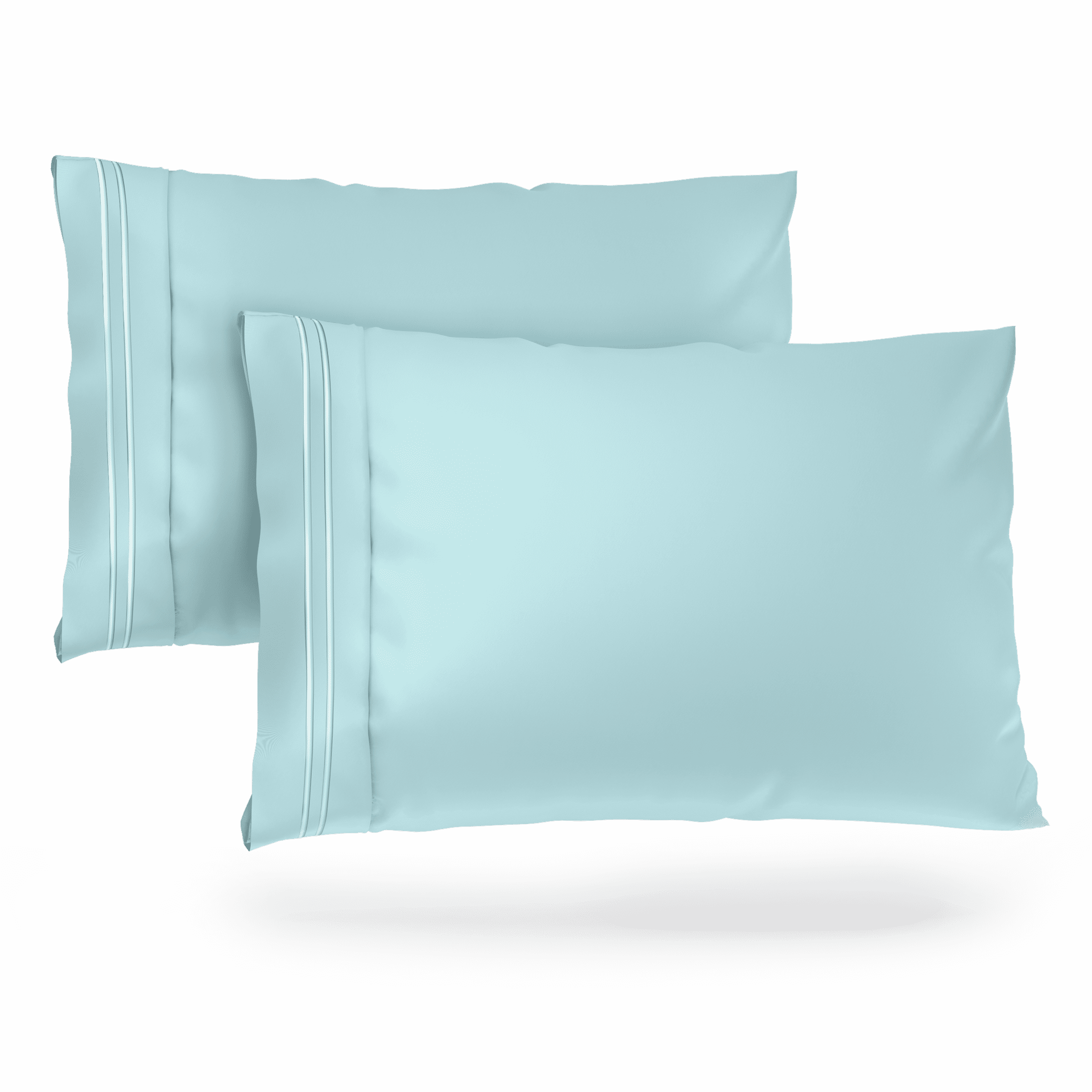 Cosy House Collection Pillowcases King Size Baby Blue Luxury Pillow