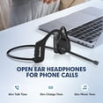 thumbnail image 2 of Bluetooth Phone Headset Wireless Bluetooth with Noise Cancelling Microphone, Open Ear Air Conduction Bluetooth Headphones with Mic for Work, PC, Laptop, Truckers, Cell Phone, Truck Drivers,Sports, 2 of 7
