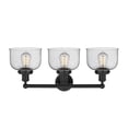 thumbnail image 2 of 616-3W-BK-G74 Innovations Lighting Bell - 3 Light Bath Vanity In Industrial Style-10 Inches Tall and 24.5 Inches Wide-Matte Black Finish-Mercury Glass, 2 of 2