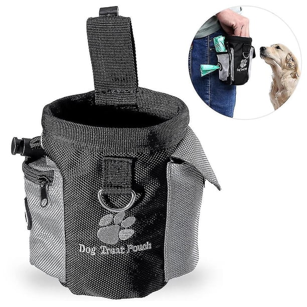 Bolsa para golosinas para perros, bolsa para golosinas para cachorros, bolsa para caminar con soporte para cebo para perros pequeños