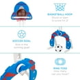 thumbnail image 4 of Best Choice Products Toddler Basketball Hoop 3-in-1 Sport Center Adjustable Indoor/Outdoor Playset - Blue with Ring Toss, 4 of 8