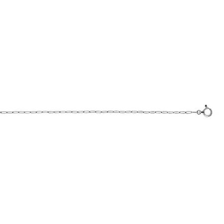 Oval Link Long Necklace - Platinum 1.4mm Oval Link Chain Necklace - 16