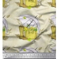 thumbnail image 1 of Soimoi polyester Crepe Fabric Umbrella,Boots & Handbag Women Print Sewing Fabric Yard 42 Inch Wide, 1 of 1