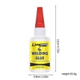 thumbnail image 2 of 9 Count 50ml Welding High Strength Oily Glue, Super Adhesive Soldering Flux, Clear Multipurpose Repair Glue for Plastic, Wood, Ceramic and Metal Materials, 2 of 8