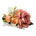 thumbnail image 4 of XASZHN Flower Metal Hair Side Combs Slide Clips Floral Bows Barrettes Pink_008 One Size, 4 of 5