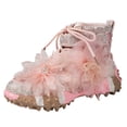 thumbnail image 6 of High Top Sneakers for Women Rhinestone Glitter Platform Shoes Fashion Non Slip Sparkly Casual Athletic Footwear Daily Party Wear Pink Size 6, 6 of 6