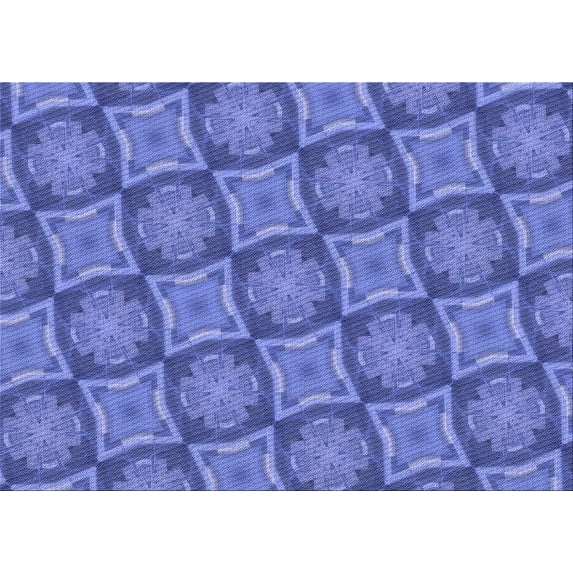 Ahgly Company Machine Washable Indoor Rectangle Transitional Sky Blue Area Rugs, 2' x 5'