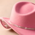 thumbnail image 4 of Glitter Rhinestone Cowboy Hat for Kids Wide Brim Suede Star Western Cowgirl Hat for Party Costume Dress Up,One Size, 4 of 5
