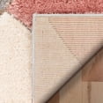 thumbnail image 2 of Well Woven Walker Grey & Blush Pink Triangle Boxes Thick Soft Plush 3D Textured Shag Area Rug 8x10 (7'10" x 9'10"), 2 of 8