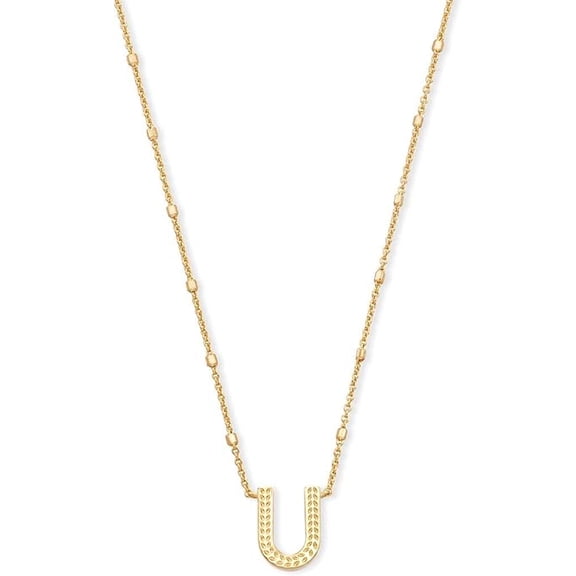 Kendra Scott Letter U Pendant Necklace in Gold