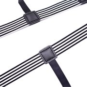 Mens Shirt Stays Adjustable Prevent Slipping Prevent Wrinkle Elastic Shirt Holder with Locking for Daily Work Black and White Stripes