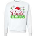 thumbnail image 2 of Inktastic Uncle Claus with Christmas Santa Hat and Snowflakes Adult Sweatshirt, 2 of 4