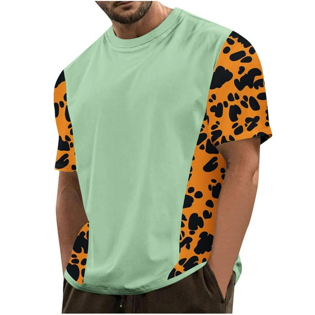 Camisetas de Manga Larga para Hombres, Camiseta Deportiva de Impresión Casual de Nueva Moda, Blusa de Cuello Redondo de Manga Corta