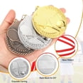 thumbnail image 3 of Uxcell 2.7 Inch Tennis Medals Silver Award Medals with Neck Ribbon for Team Sports Games Party Favors 4 Pieces, 3 of 7