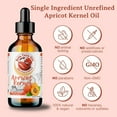 thumbnail image 3 of Organic Cold-Pressed Apricot Kernel Oil 100% Pure Skin Hair Face Moisturizer, 3 of 8